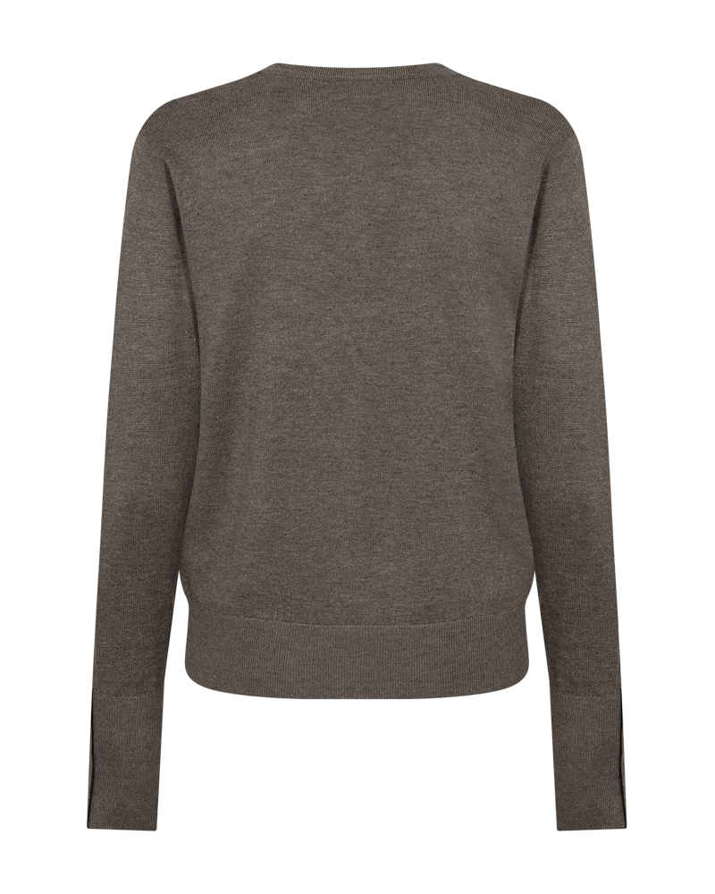 FQKATIE - CARDIGAN MIT V-AUSSCHNITT - BRAUN