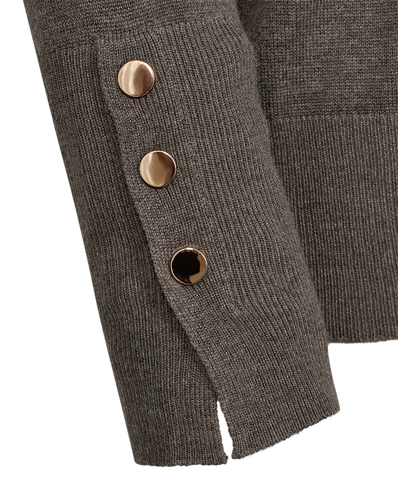 FQKATIE - CARDIGAN MIT V-AUSSCHNITT - BRAUN