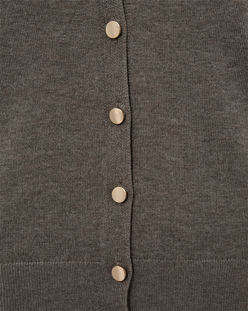 FQKATIE - CARDIGAN MIT V-AUSSCHNITT - BRAUN