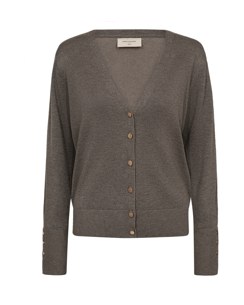FQKATIE - CARDIGAN MIT V-AUSSCHNITT - BRAUN