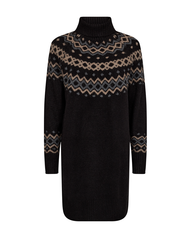 FQMERLA - KLEID - SCHWARZ UND BRAUN