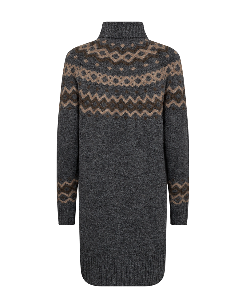 FQMERLA - KLEID - BRAUN UND GRAU