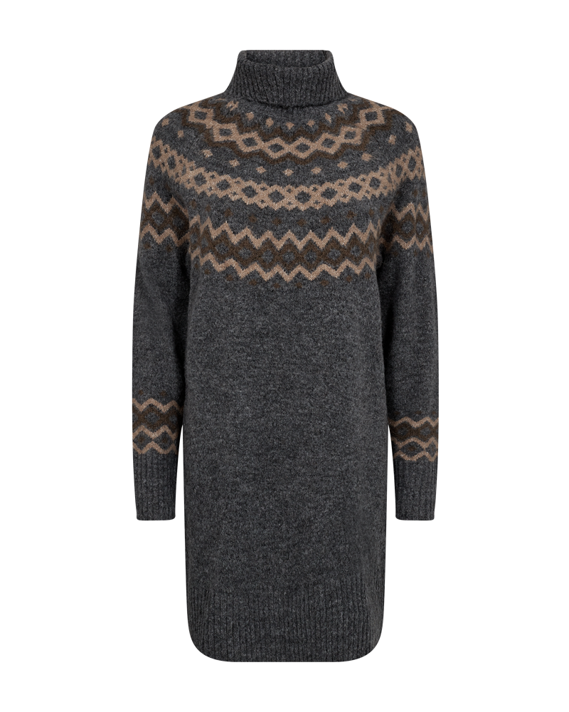 FQMERLA - KLEID - BRAUN UND GRAU