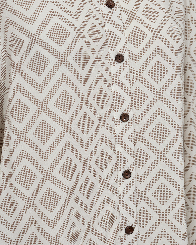 FQBLIE - HEMD - BEIGE UND WEISS