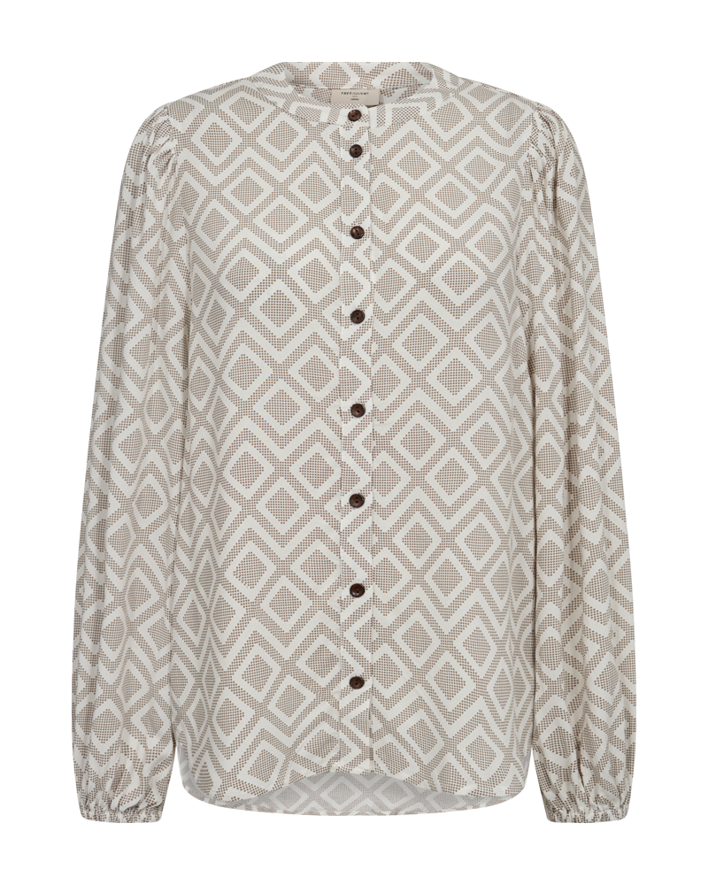 FQBLIE - HEMD - BEIGE UND WEISS