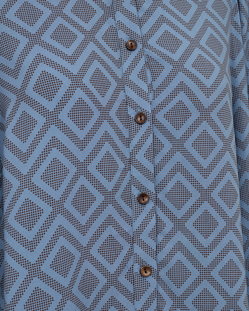 FQBLIE - HEMD - BLAU UND BRAUN