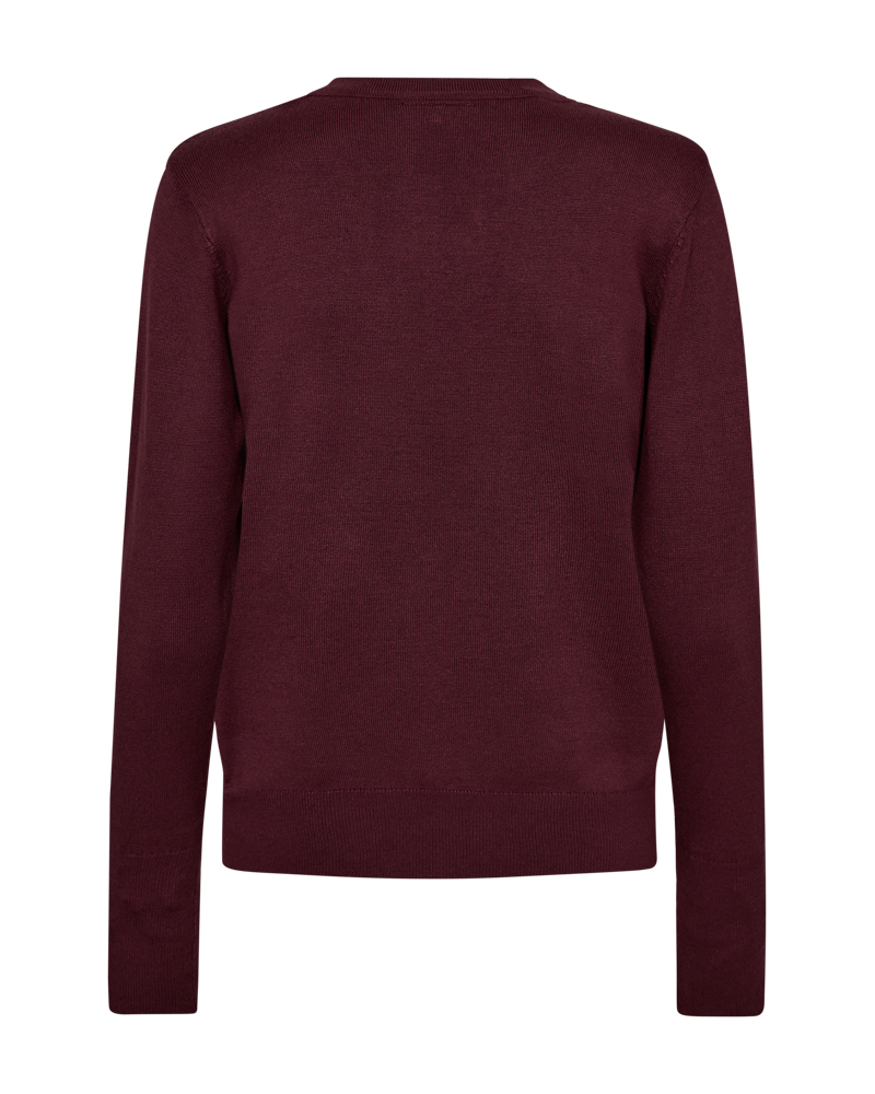 FQKATIE – FEINSTRICK-PULLOVER - BORDEAUX