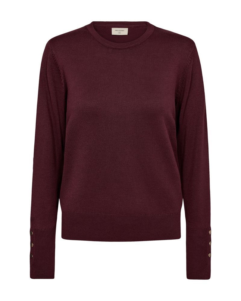 FQKATIE – FEINSTRICK-PULLOVER - BORDEAUX