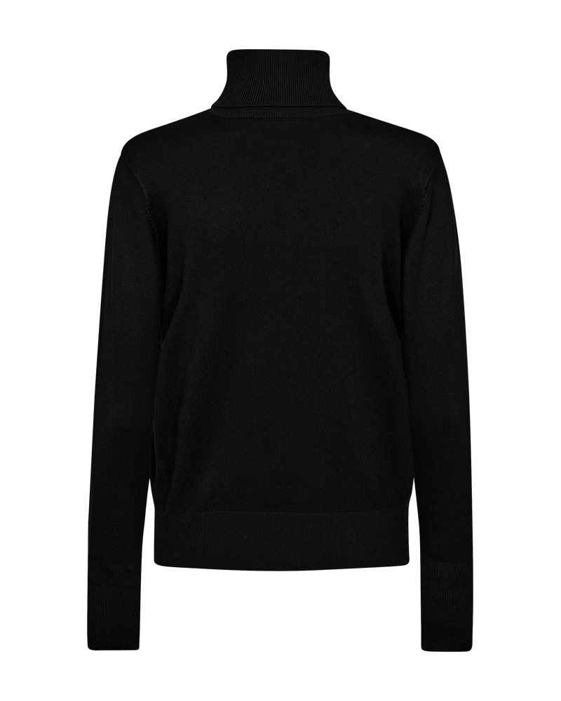 FQKATIE - ROLLKRAGEN PULLOVER - SCHWARZ
