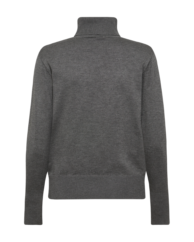 FQKATIE - ROLLKRAGEN PULLOVER - GRAU