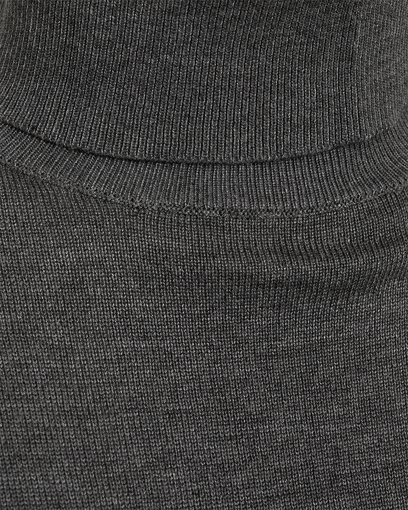 FQKATIE - ROLLKRAGEN PULLOVER - GRAU