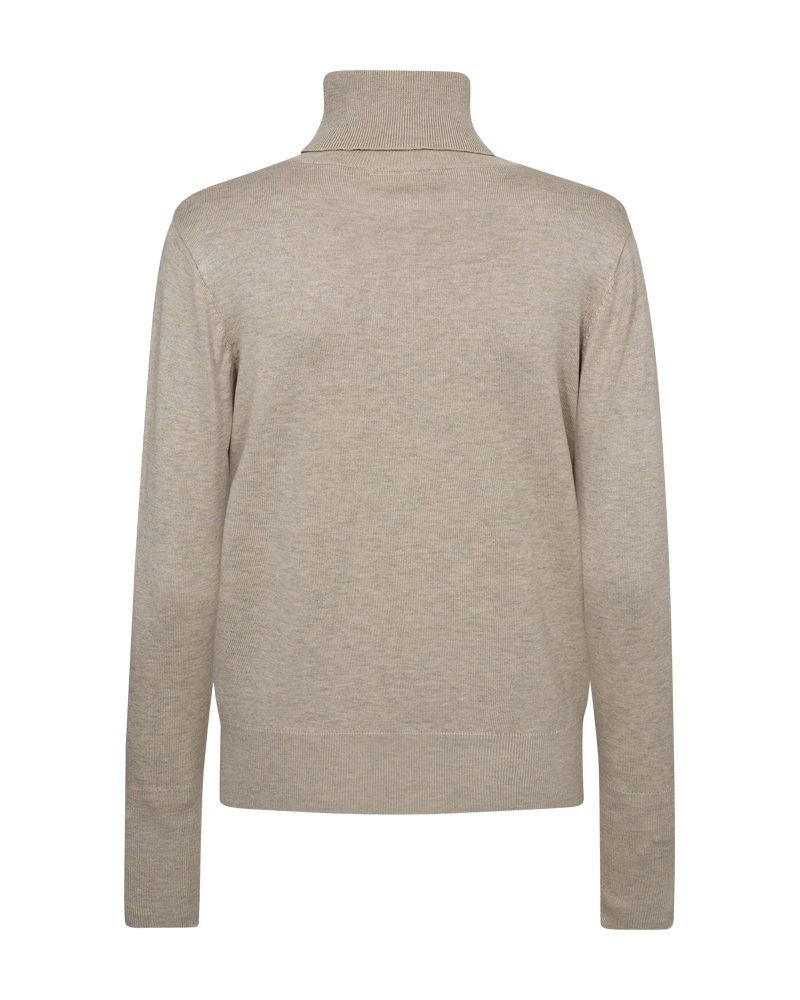 FQKATIE - ROLLKRAGEN PULLOVER - BEIGE