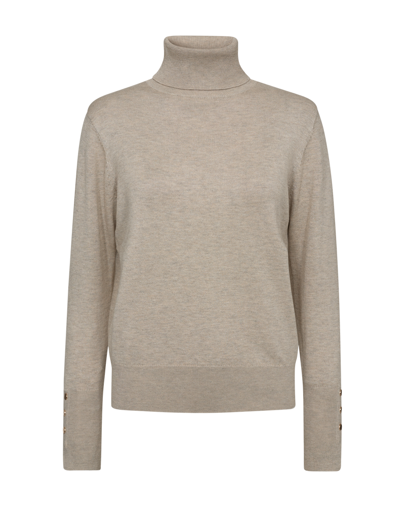 FQKATIE - ROLLKRAGEN PULLOVER - BEIGE