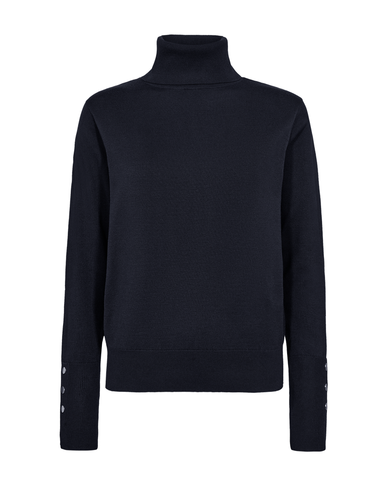 FQKATIE - ROLLKRAGEN PULLOVER - BLAU