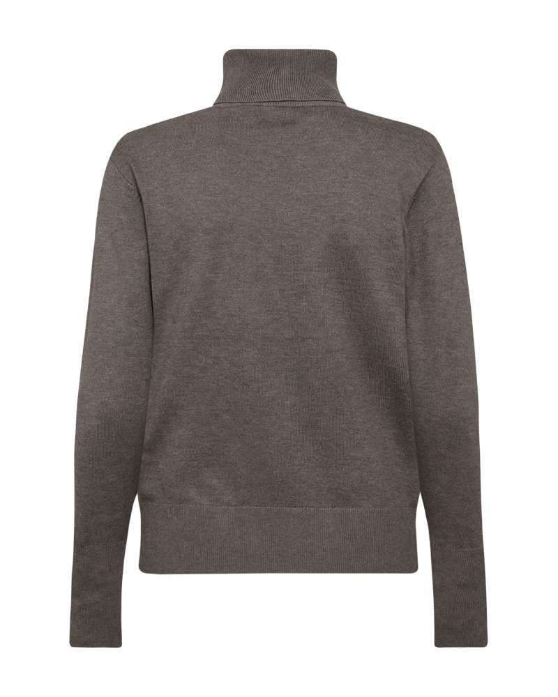 FQKATIE - ROLLKRAGEN PULLOVER - BRAUN