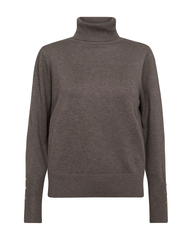 FQKATIE - ROLLKRAGEN PULLOVER - BRAUN