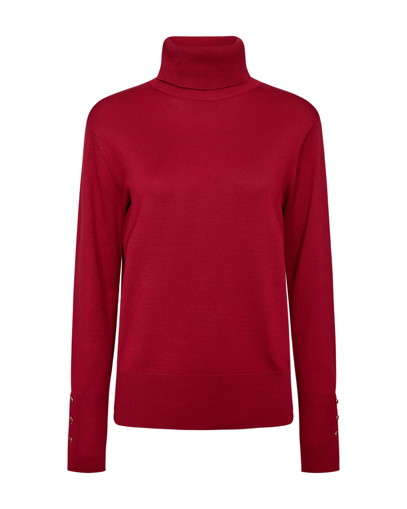 FQKATIE - ROLLKRAGENPULLOVER - ROT