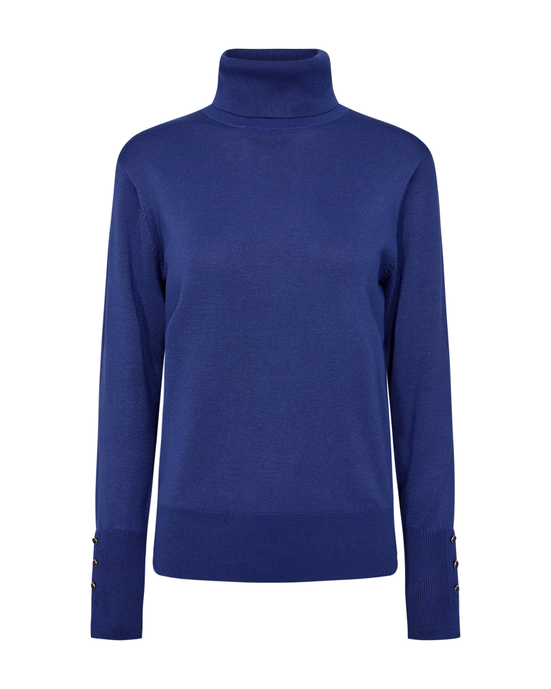 FQKATIE - ROLLKRAGENPULLOVER - BLAU