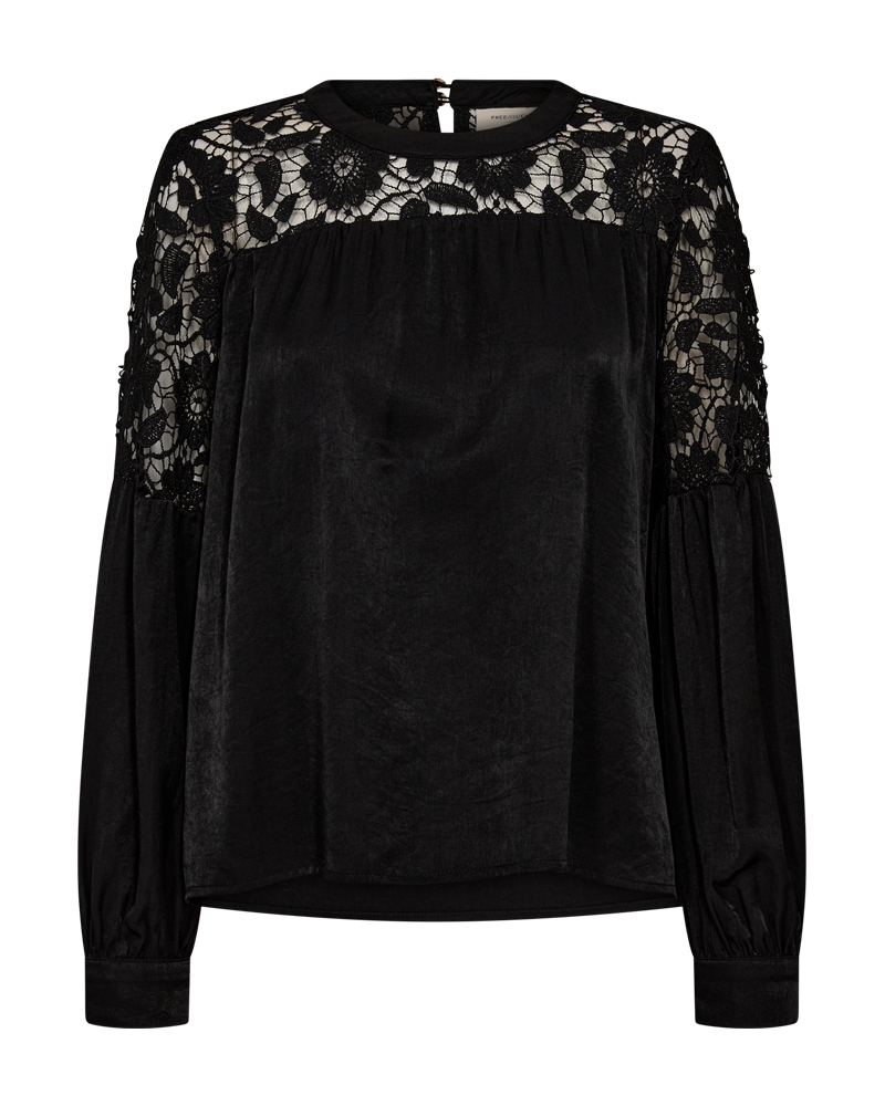 FQZANDRA - BLUSE - SCHWARZ