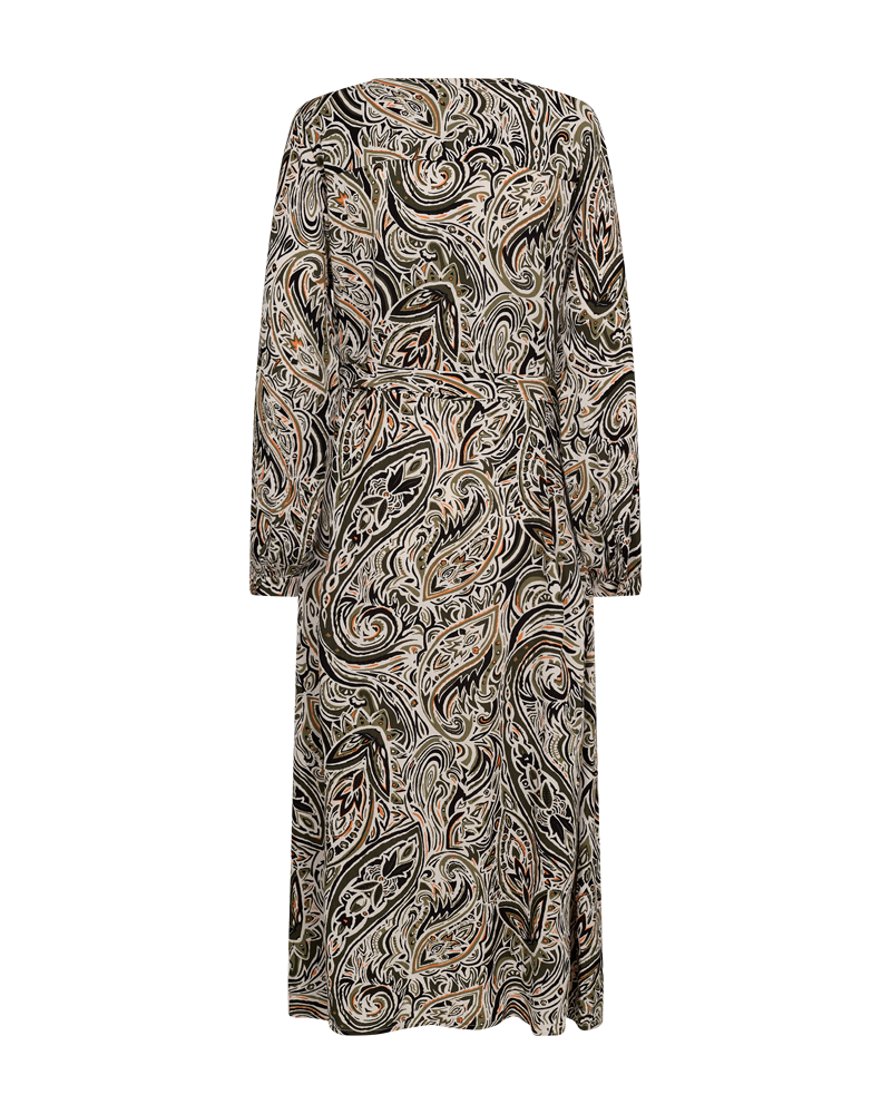 FQDOLANA - KLEID - GRUN UND BEIGE