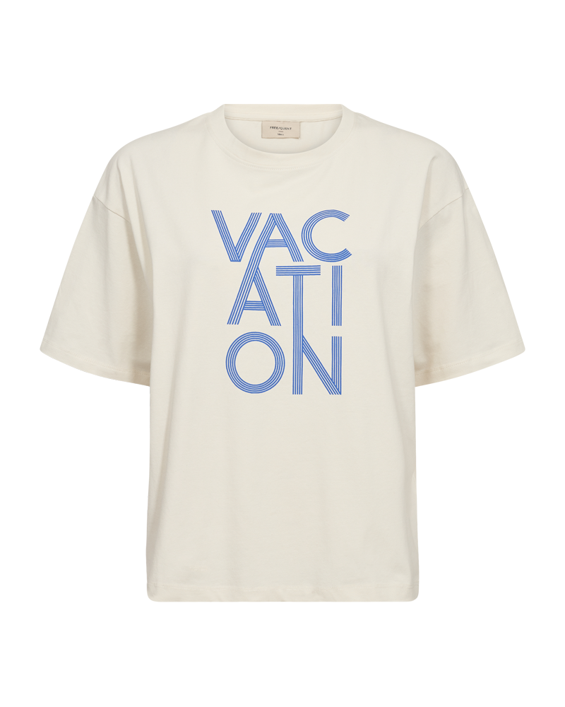 FQFENJAL - T-SHIRT MIT PRINT - WEISS UND BLAU