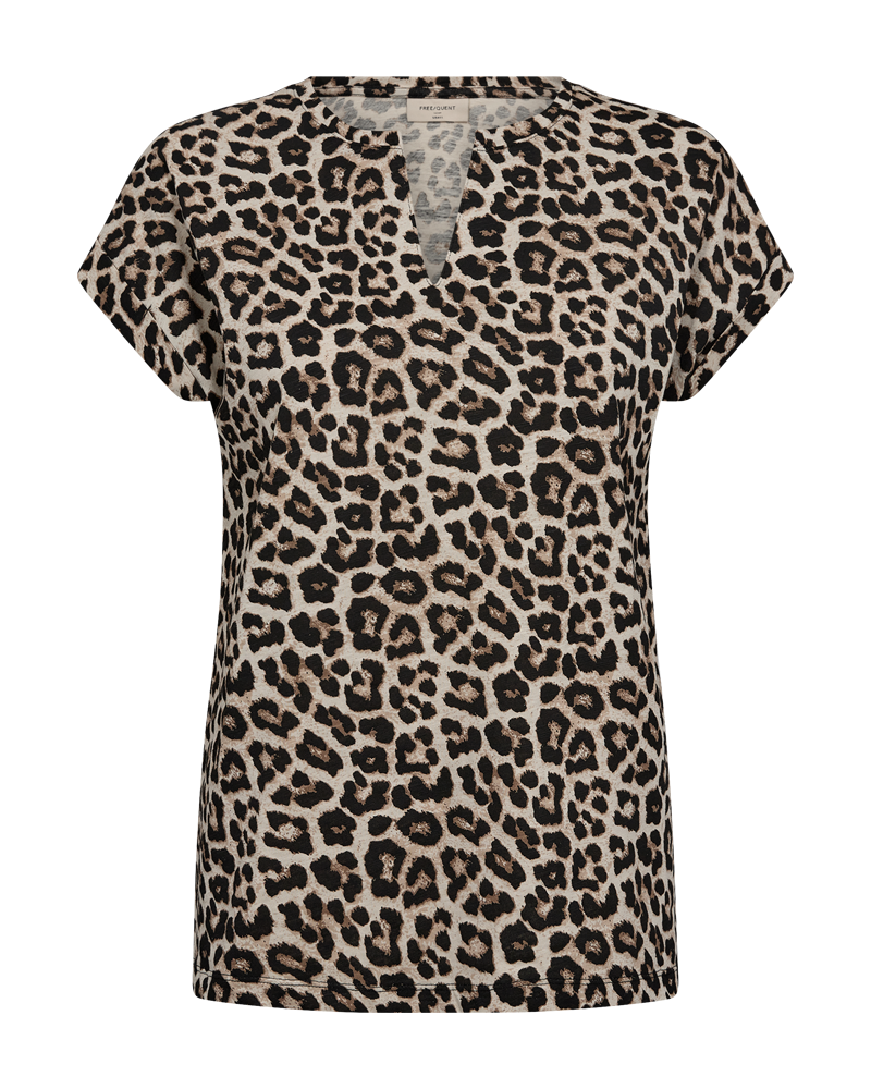 FQVIVA - T-SHIRT MIT LEOPARDENPRINT - BEIGE