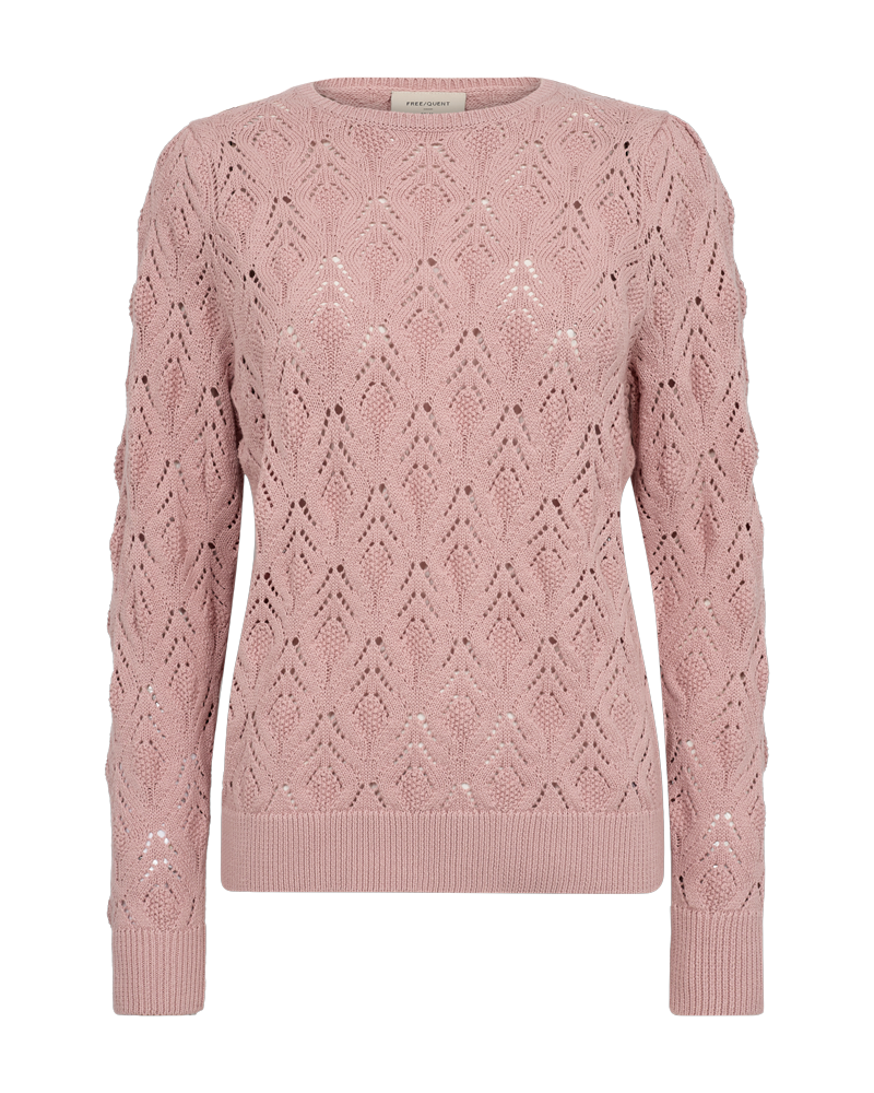 FQDODO - PULLOVER MIT SPITZENMUSTER - ROSA