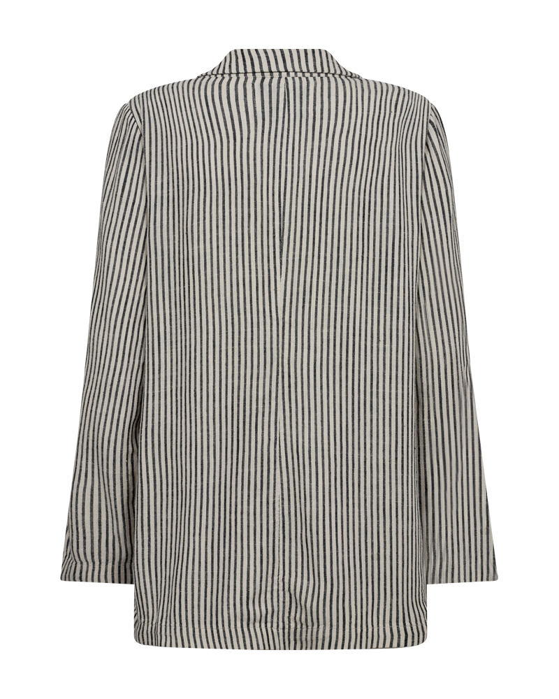 FQGIGI - BLAZER AUS LEINENMISCHUNG - BEIGE UND SCHWARZ