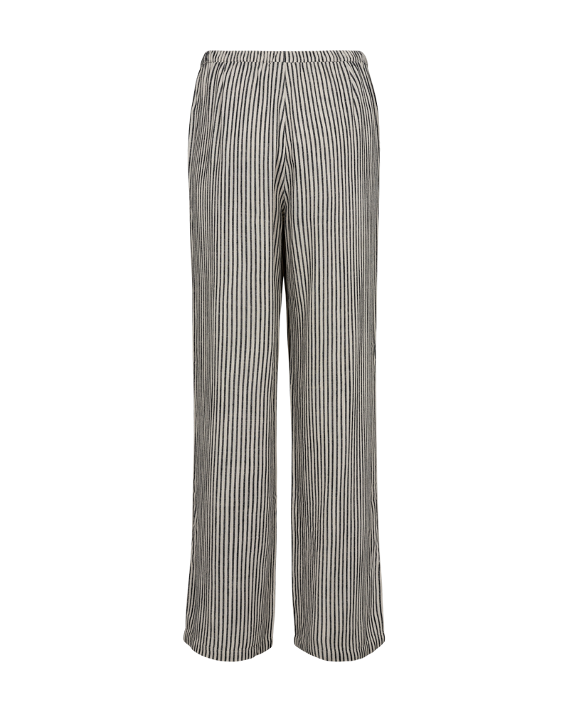 FQGIGI - HOSE AUS LEINENMISCHUNG - BEIGE UND SCHWARZ
