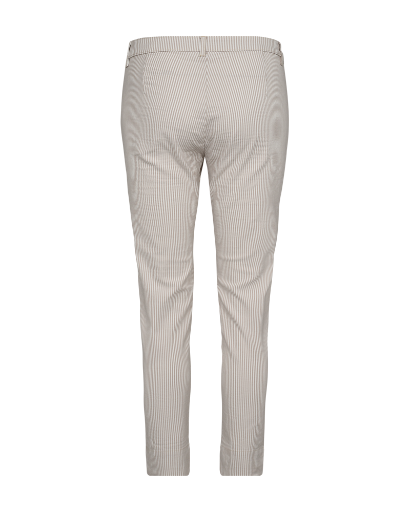FQREX - GESTREIFTE HOSE - WEISS UND BRAUN