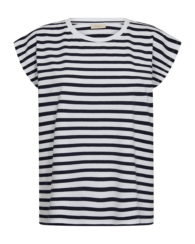 FQFENJAL - T-SHIRT - BLAU UND WEISS