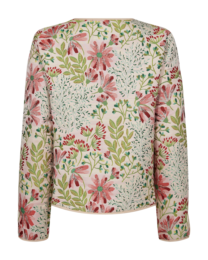 FQFLOWA - JACKET MIT FLORALEM MUSTER - ROT UND WEISS