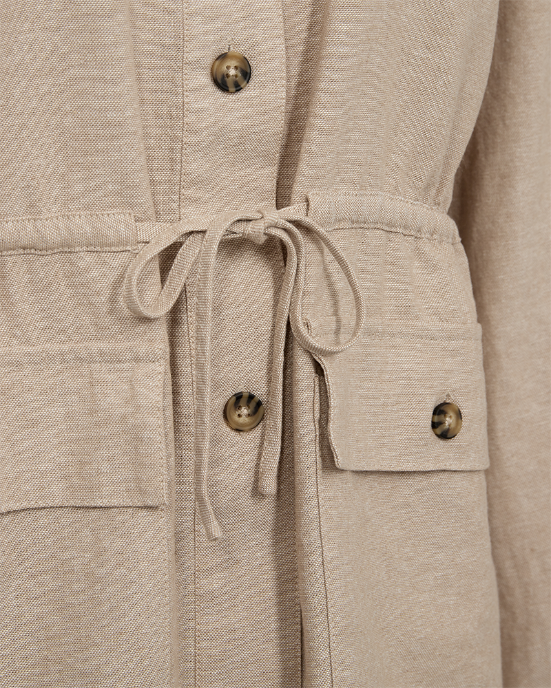 FQLAVA - JACKE LEINENJACKE - BEIGE