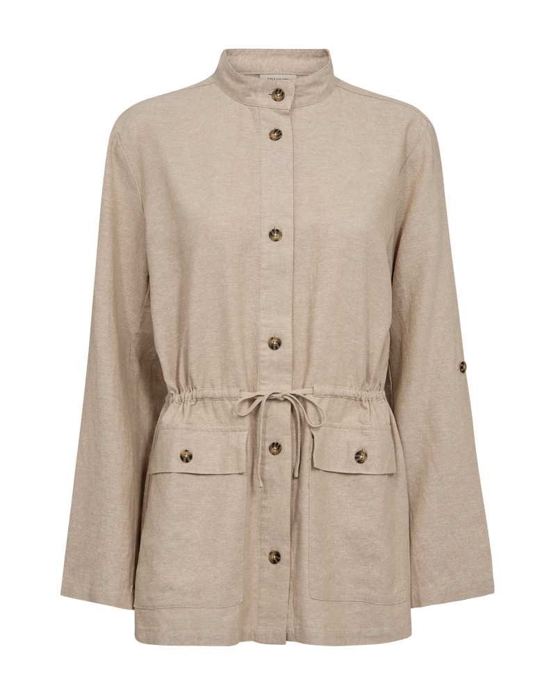 FQLAVA - JACKE LEINENJACKE - BEIGE