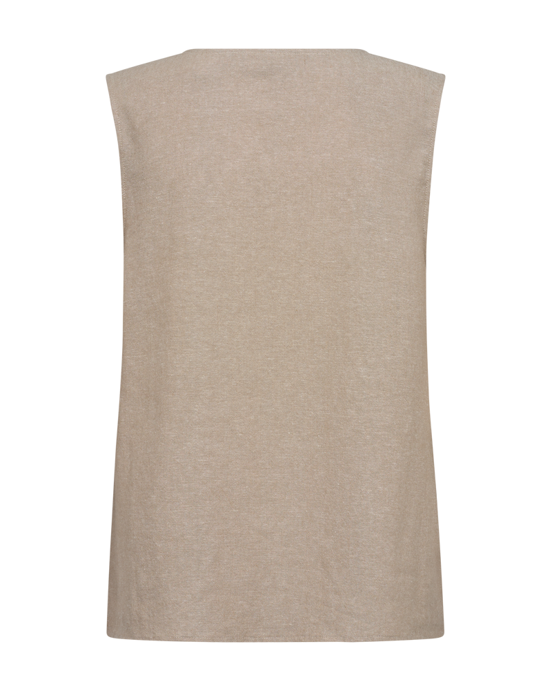 FQLAVA - LINEN TOP - BEIGE