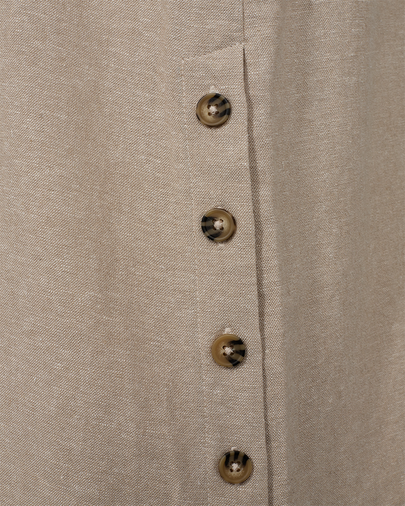 FQLAVA - LINEN TOP - BEIGE