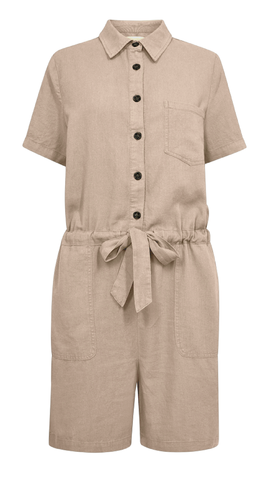 FQLAVA - LEINENJUMPSUIT - BEIGE