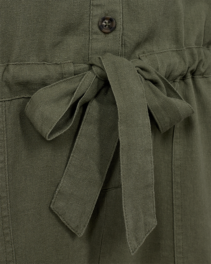 FQLAVA - LEINENJUMPSUIT - GRUN