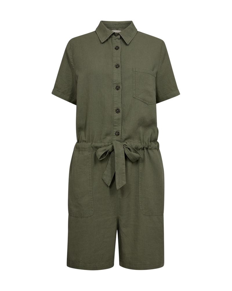 FQLAVA - LEINENJUMPSUIT - GRUN