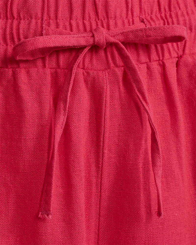 FQLAVA - LEINENSHORTS - ROT