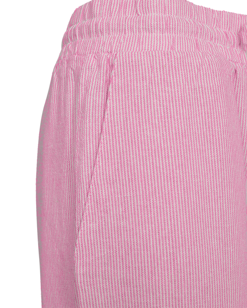 FQLAVA – GESTREIFTE LEINENHOSE - WEISS UND ROSA