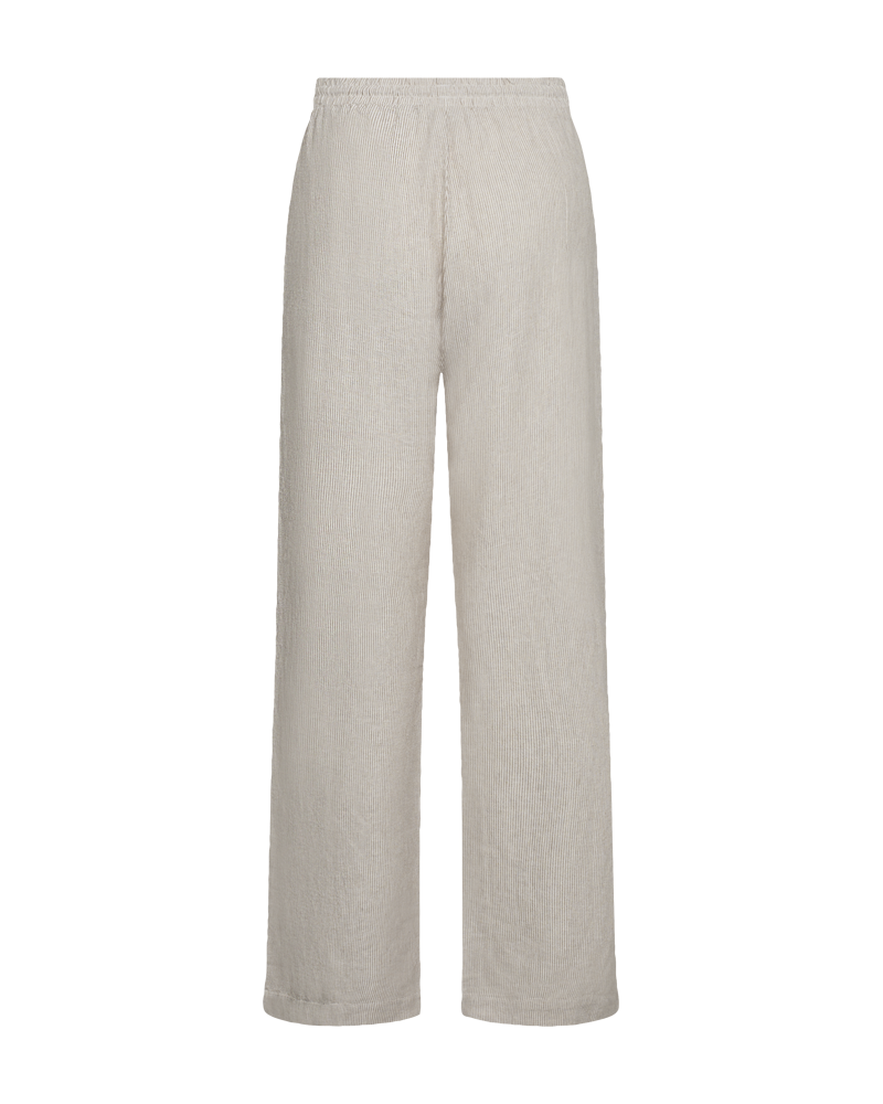 FQLAVA - HOSE MIT STREIFENMUSTER - WEISS UND BEIGE