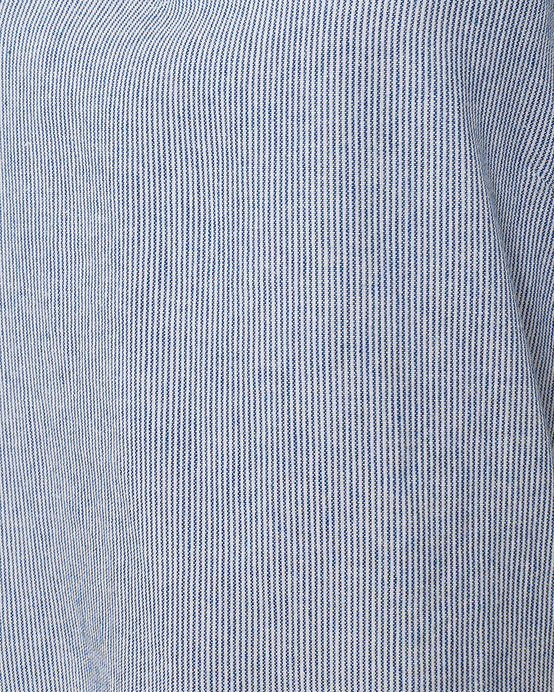 FQLAVA - BLUSE MIT STREIFENMUSTER - WEISS UND BLAU