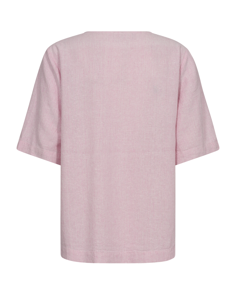 FQLAVA – GESTREIFTE LEINENHOSE - WEISS UND ROSA