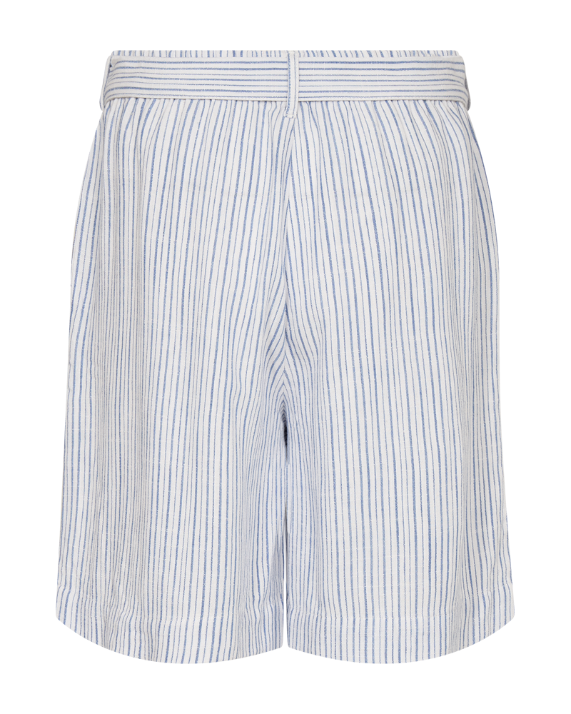 FQLAVARA - LEINENSHORTS - WEISS UND BLAU