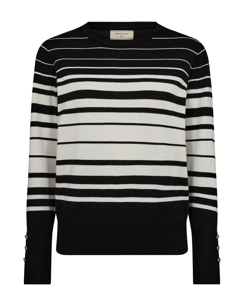 FQKATIE - PULLOVER - SCHWARZ UND WEISS