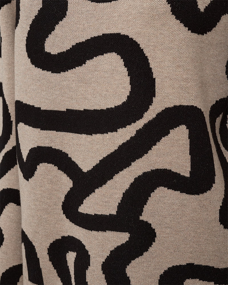 FQANI - PULLOVER - SCHWARZ UND BEIGE
