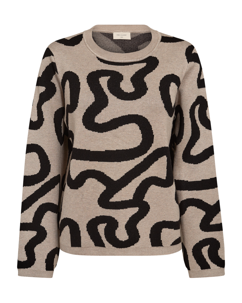 FQANI - PULLOVER - SCHWARZ UND BEIGE