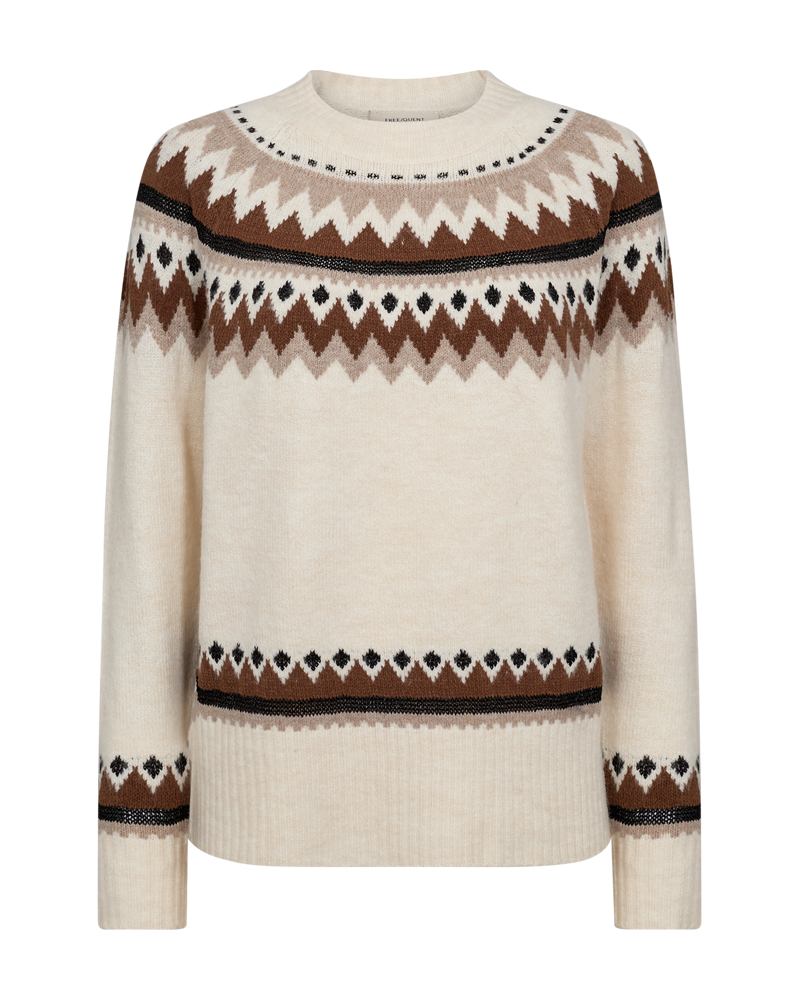 FQMAYFAIR - PULLOVER - BRAUN UND BEIGE