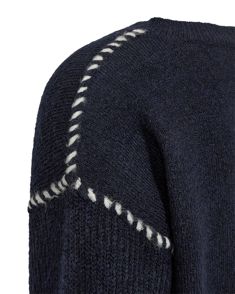 FQKINLOCK – PULLOVER - BLAU UND BEIGE